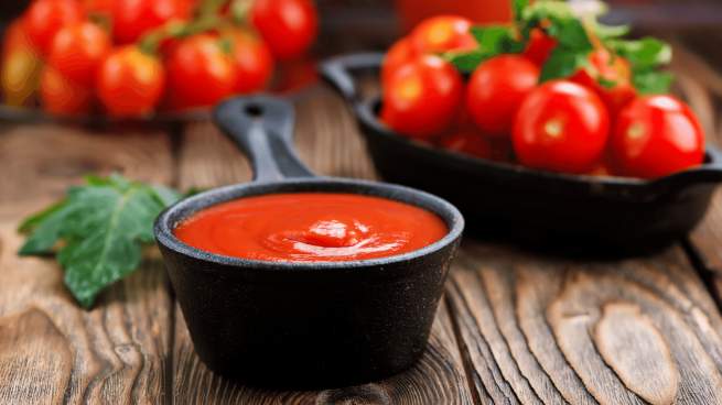 Substitua o extrato de tomate comprado pelo feito em casa.
