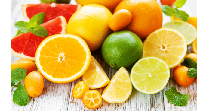 Frutas cítricas, ricas em vitamina C