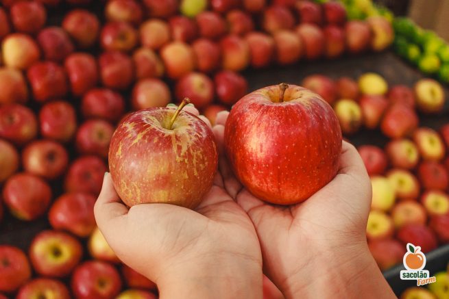 A maçã é super nutritiva e rica em fibras.